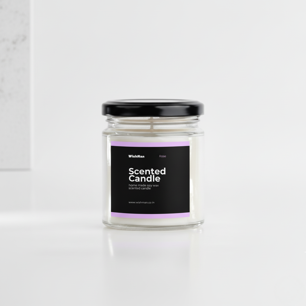 WishMan Rose Aroma Scented Candle