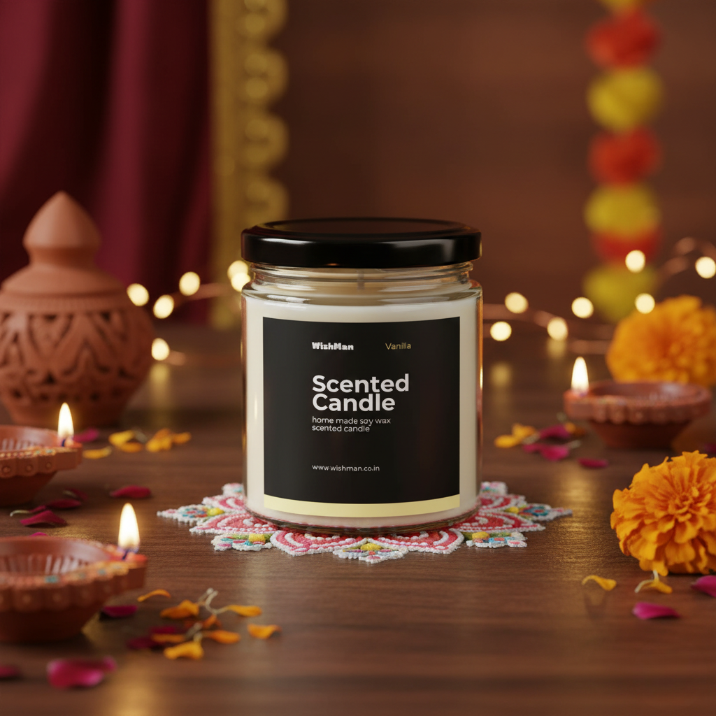 Wishman Vanilla Aroma Scented Candle